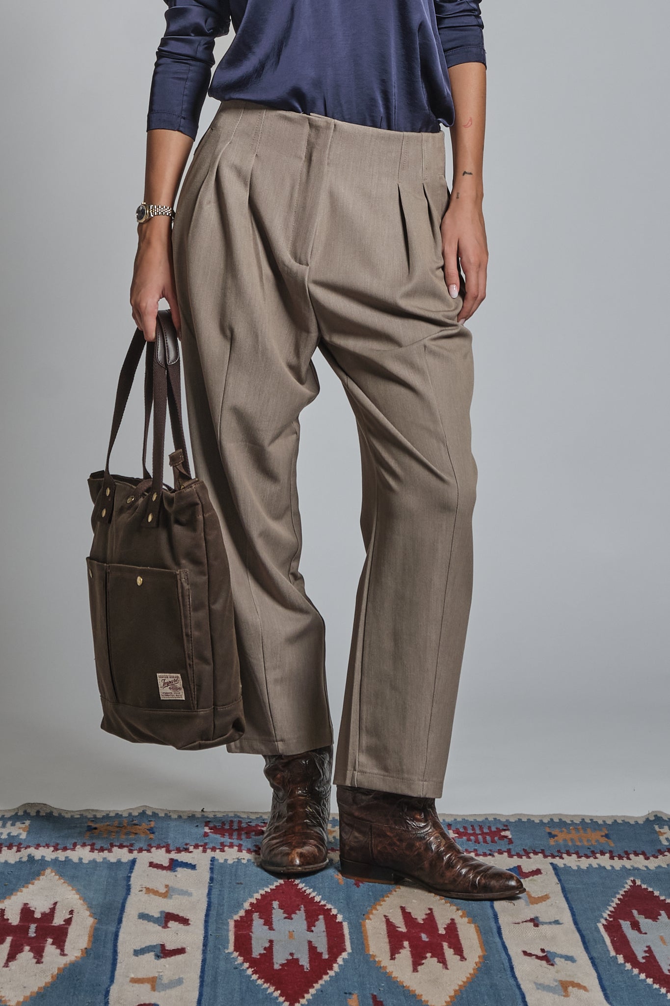 PRIM CHINO LONG IN MIXED VISCOSE