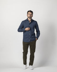 CAMICIA COLLO FRANCESE IN GABARDINA