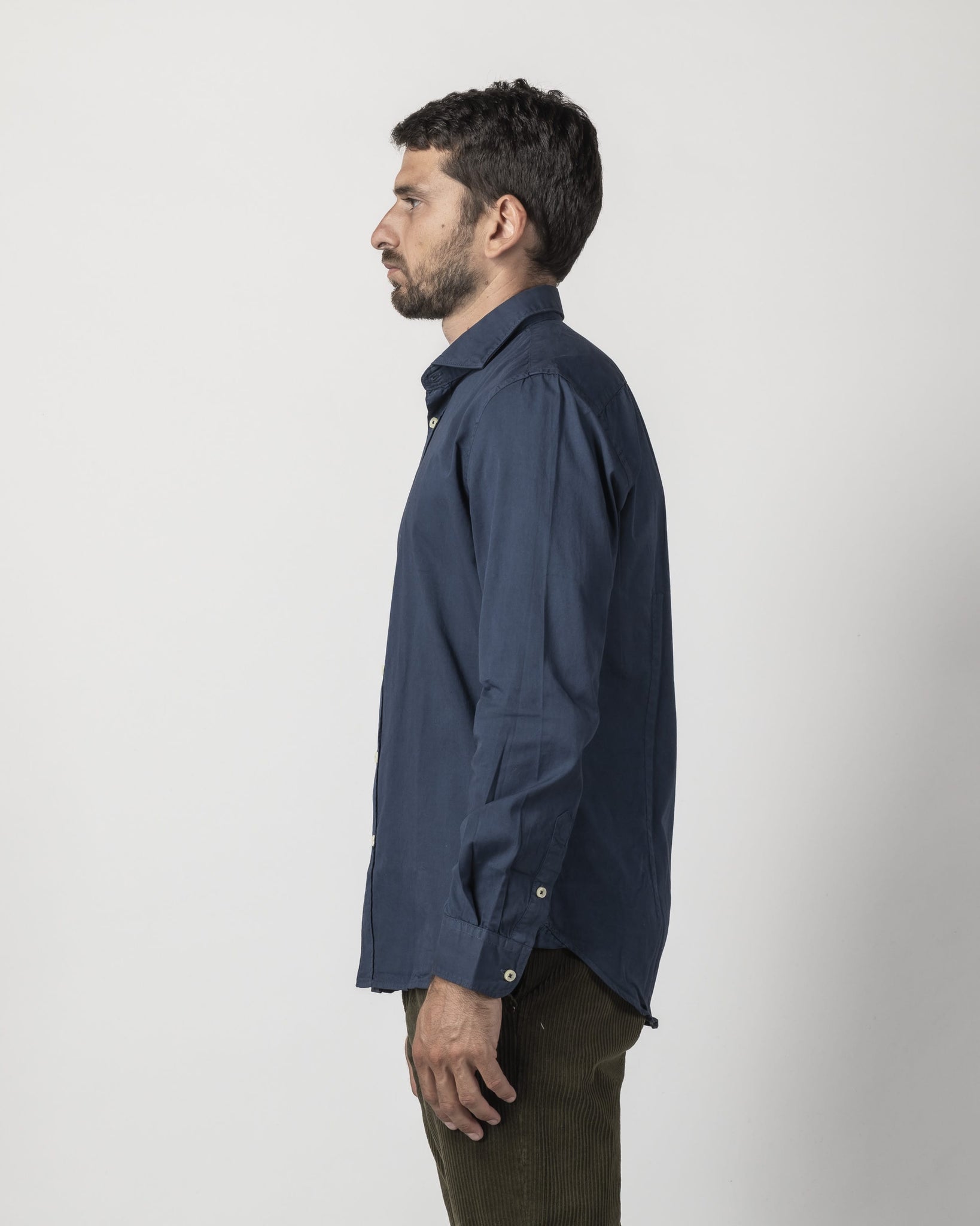CAMICIA COLLO FRANCESE IN GABARDINA