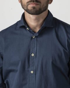 CAMICIA COLLO FRANCESE IN GABARDINA