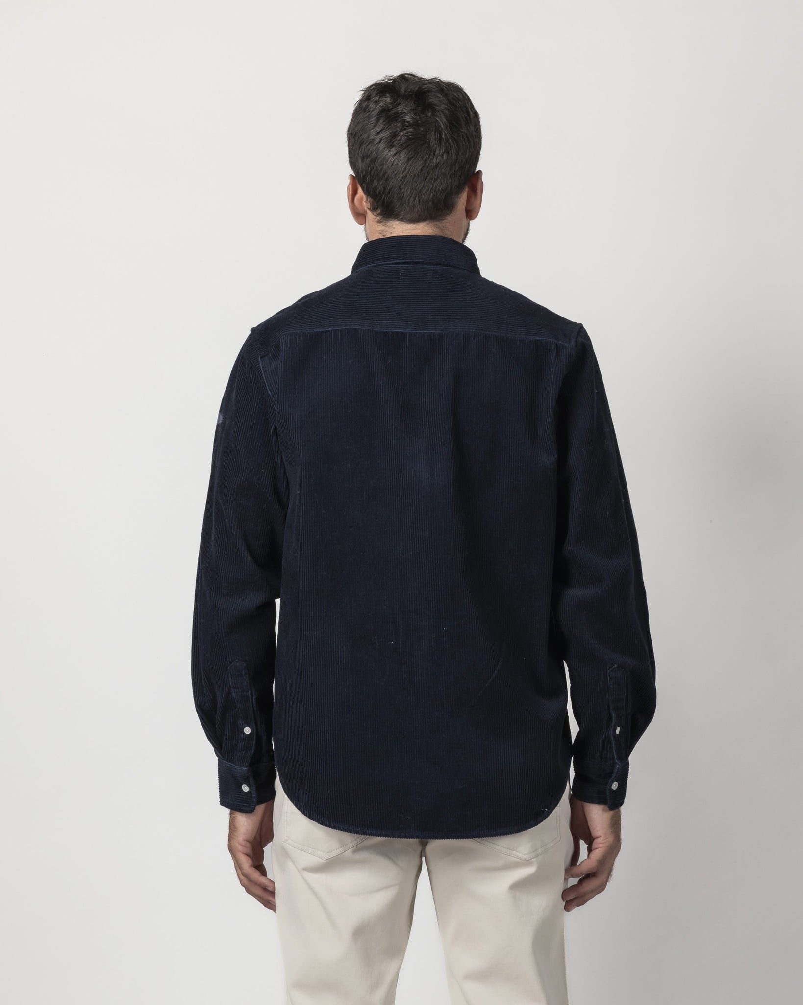 CAMICIA BUTTON DOWN IN VELLUTO A COSTE