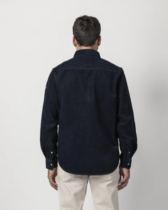CAMICIA BUTTON DOWN IN VELLUTO A COSTE