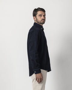 CAMICIA BUTTON DOWN IN VELLUTO A COSTE