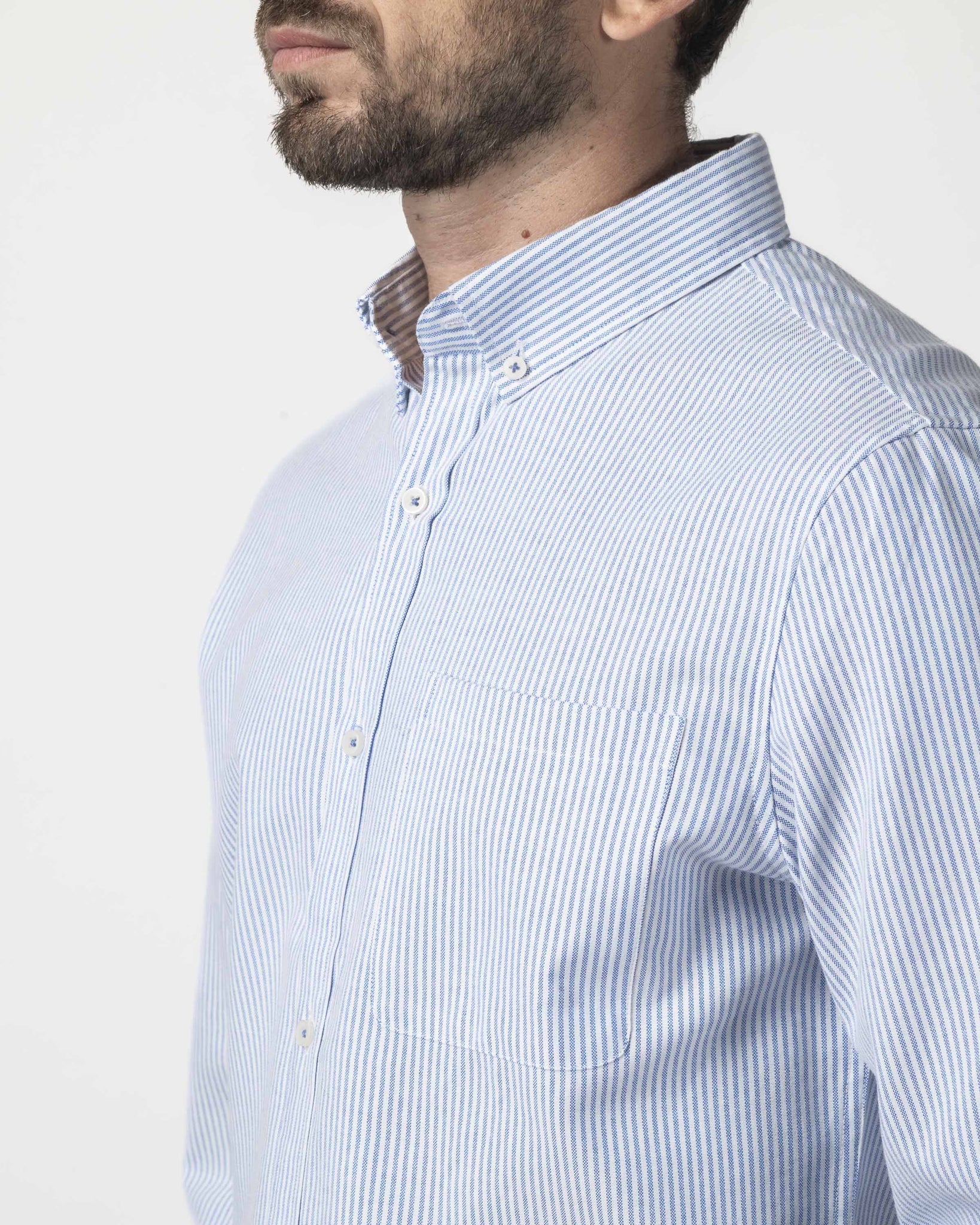 CAMICIA BUTTON DOWN OXFORD A RIGHE