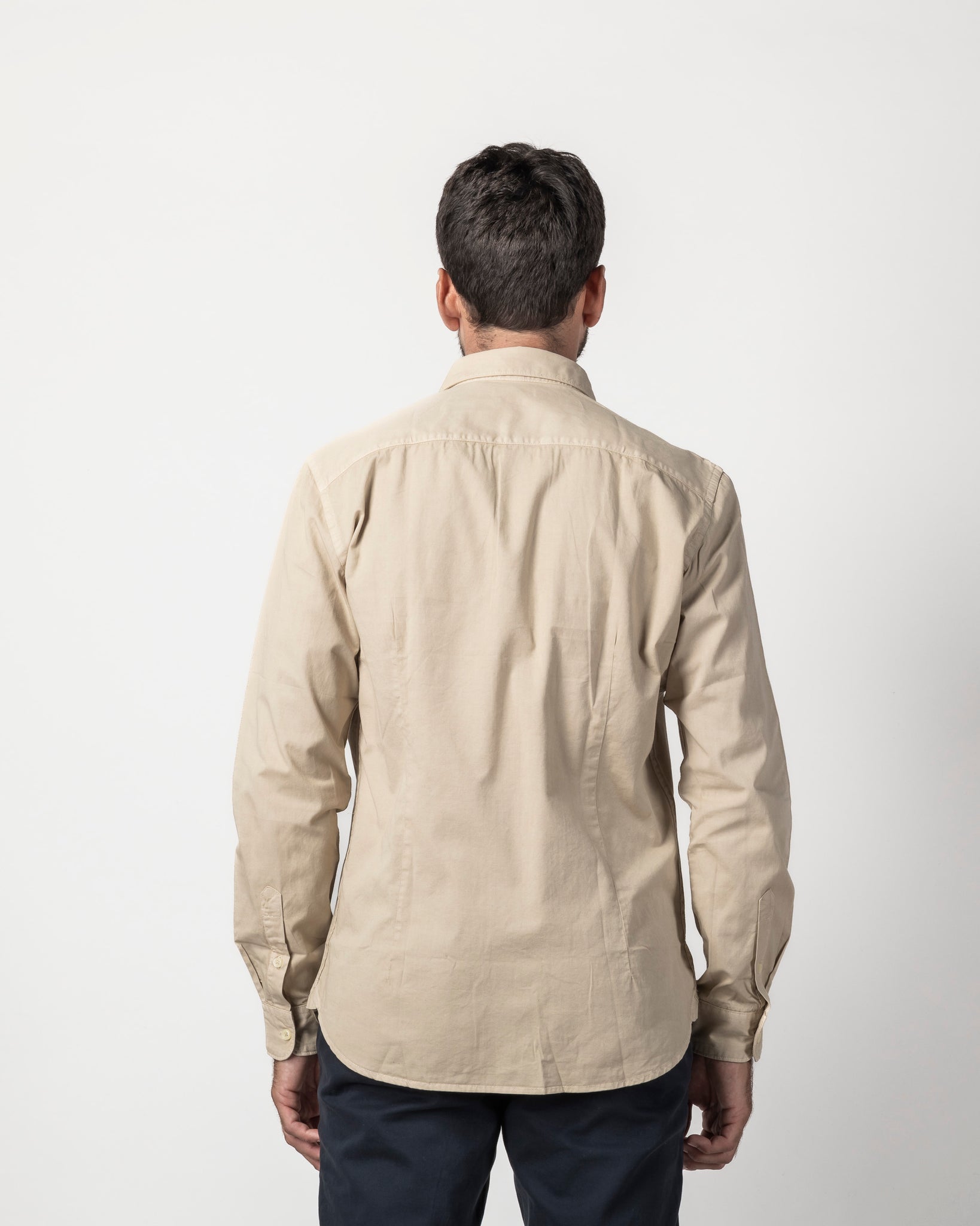 CAMICIA COLLO FRANCESE IN GABARDINA