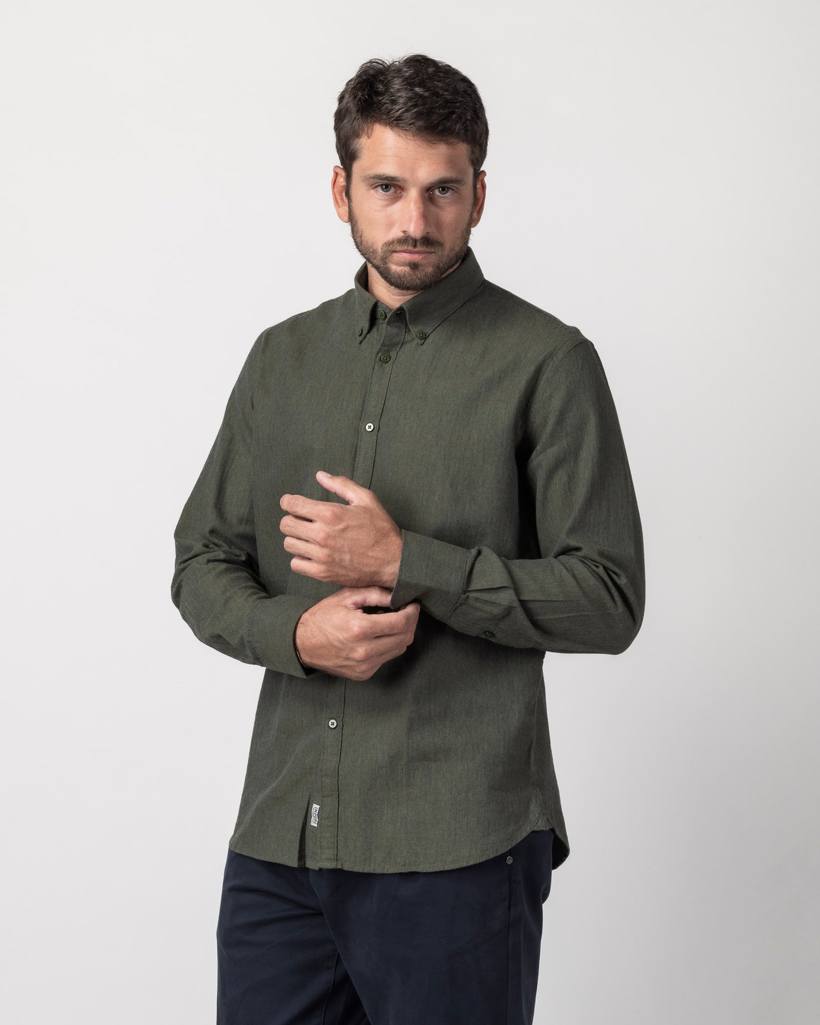 CAMICIA BUTTON DOWN TRAMA SPIGATINO