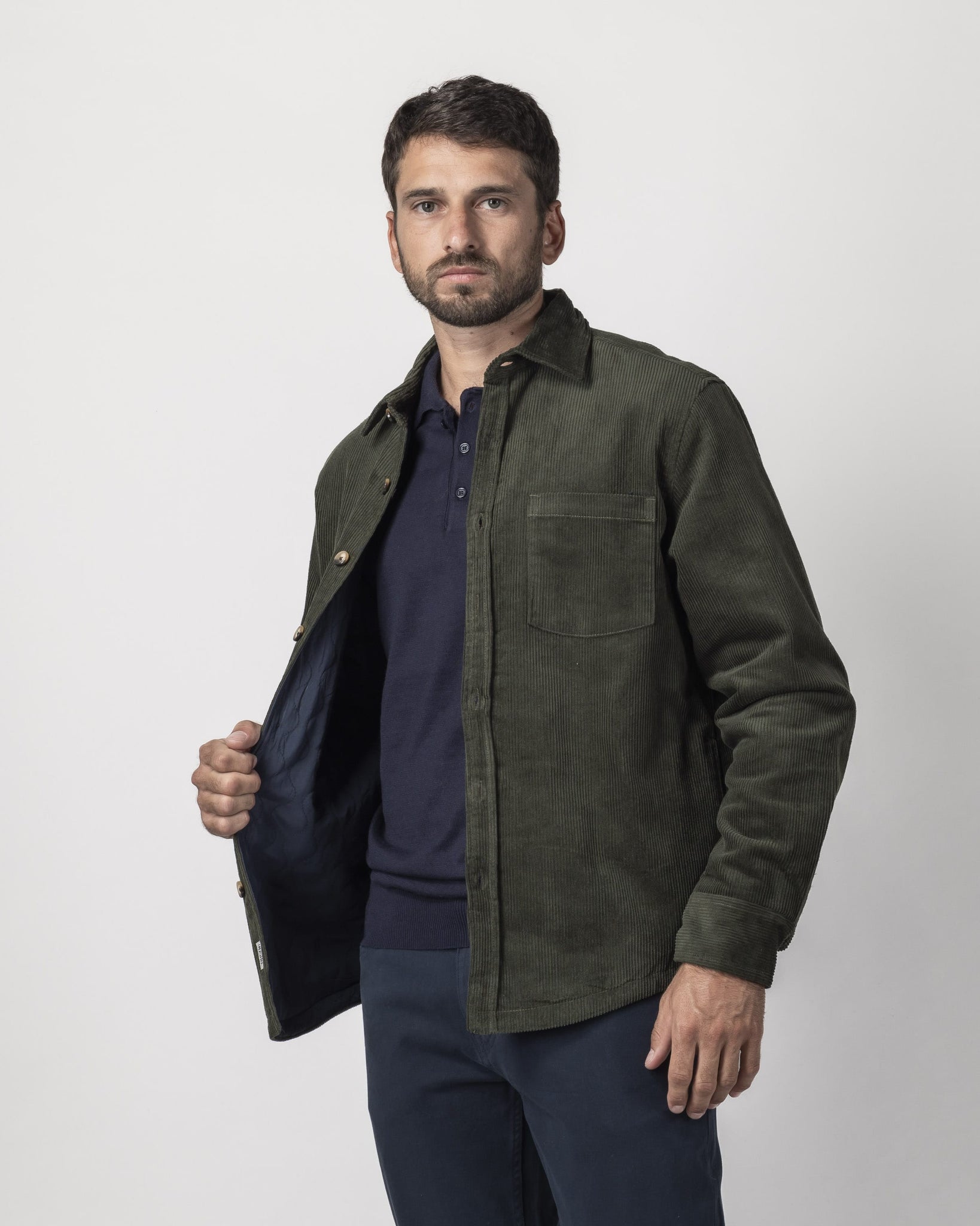OVERSHIRT VELLUTO A COSTE
