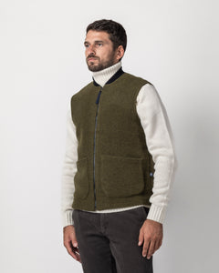 GILET MISTO LANA CON TASCONI