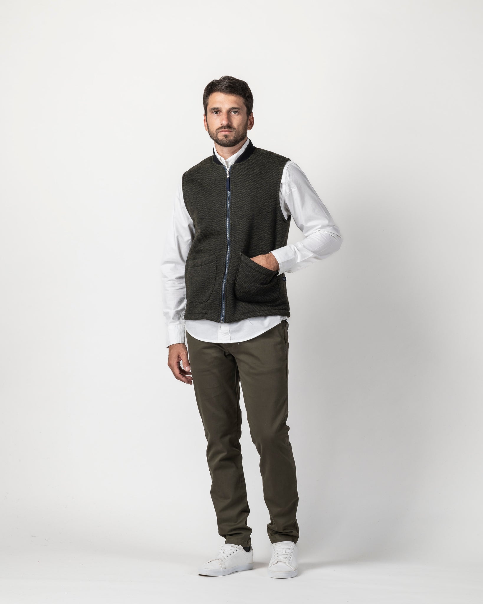 GILET MISTO LANA SPIGATINO