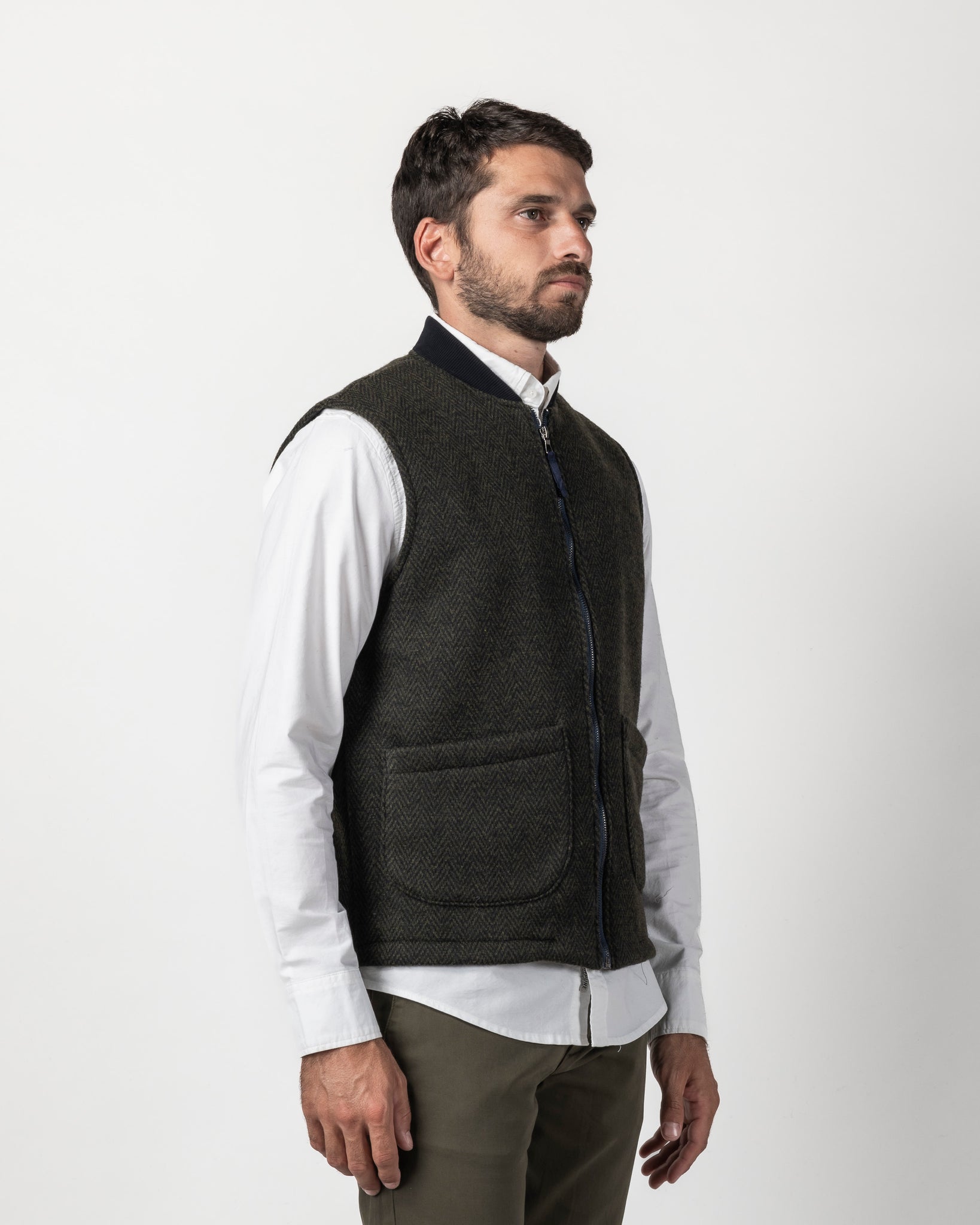 GILET MISTO LANA SPIGATINO