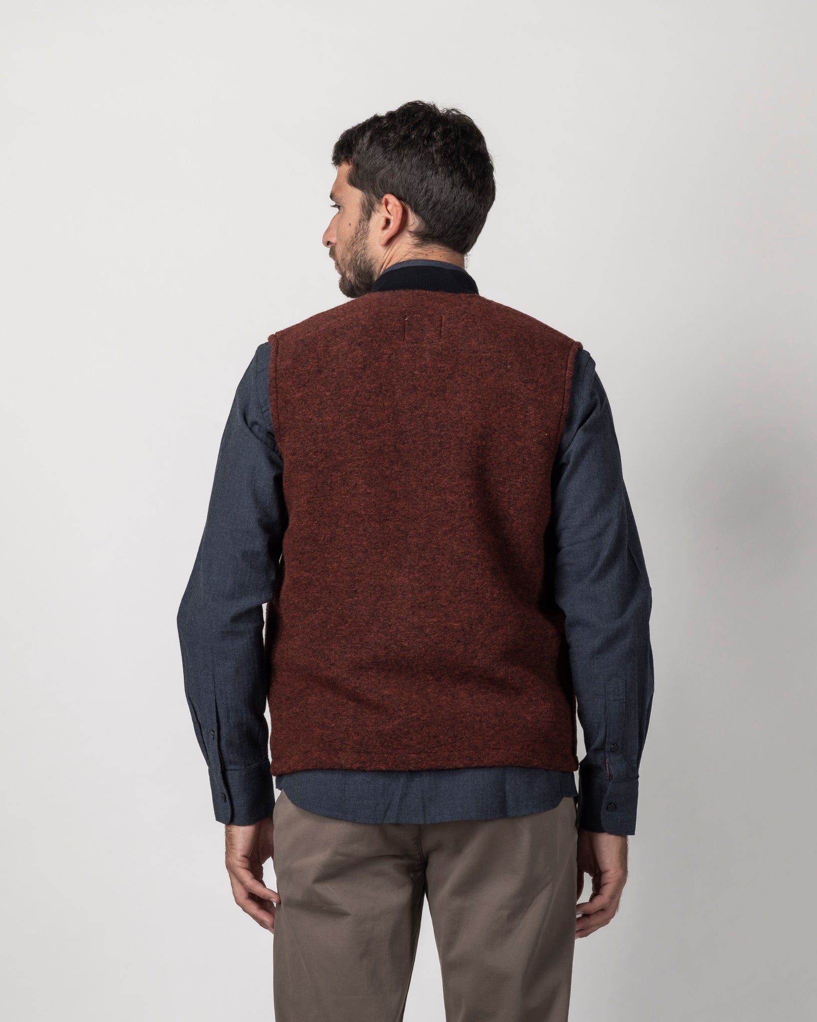 GILET MISTO LANA CON TASCONI
