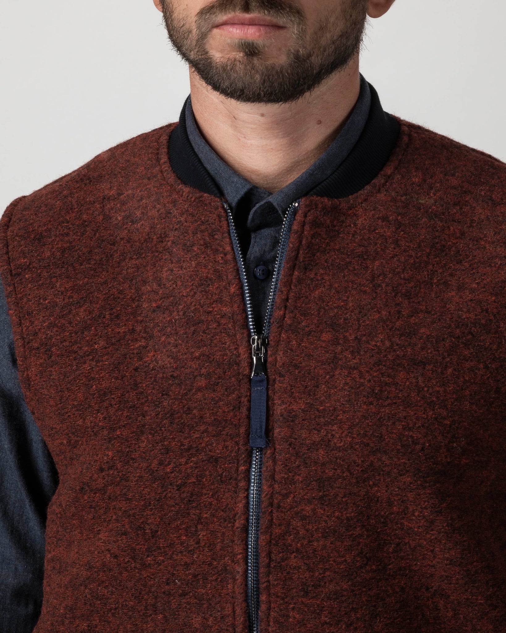 GILET MISTO LANA CON TASCONI