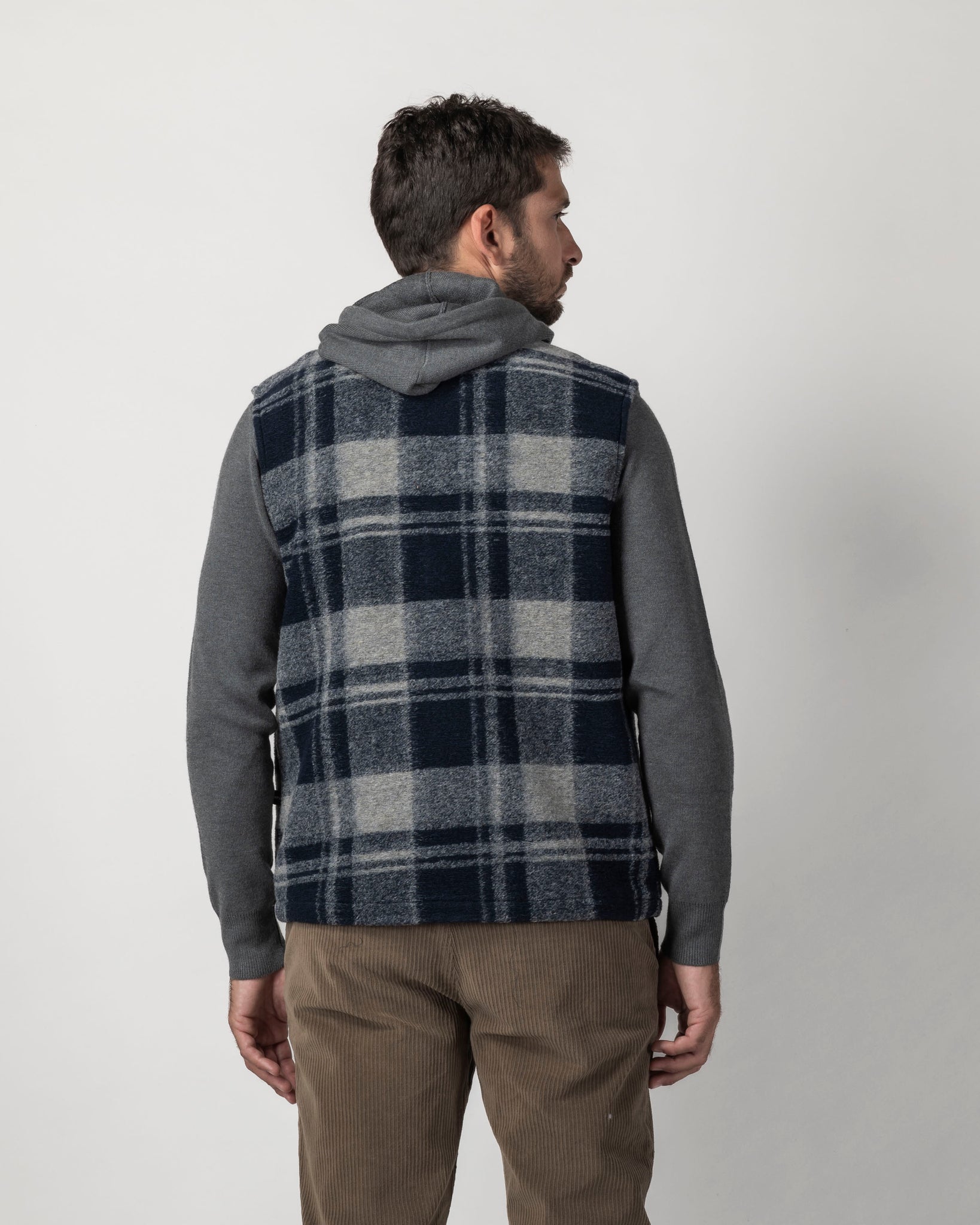GILET MISTO LANA CON TASCONI