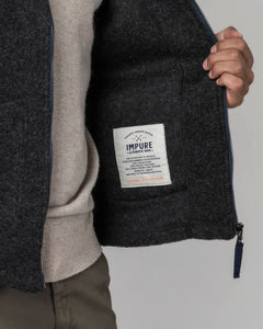 GILET MISTO LANA CON TASCONI