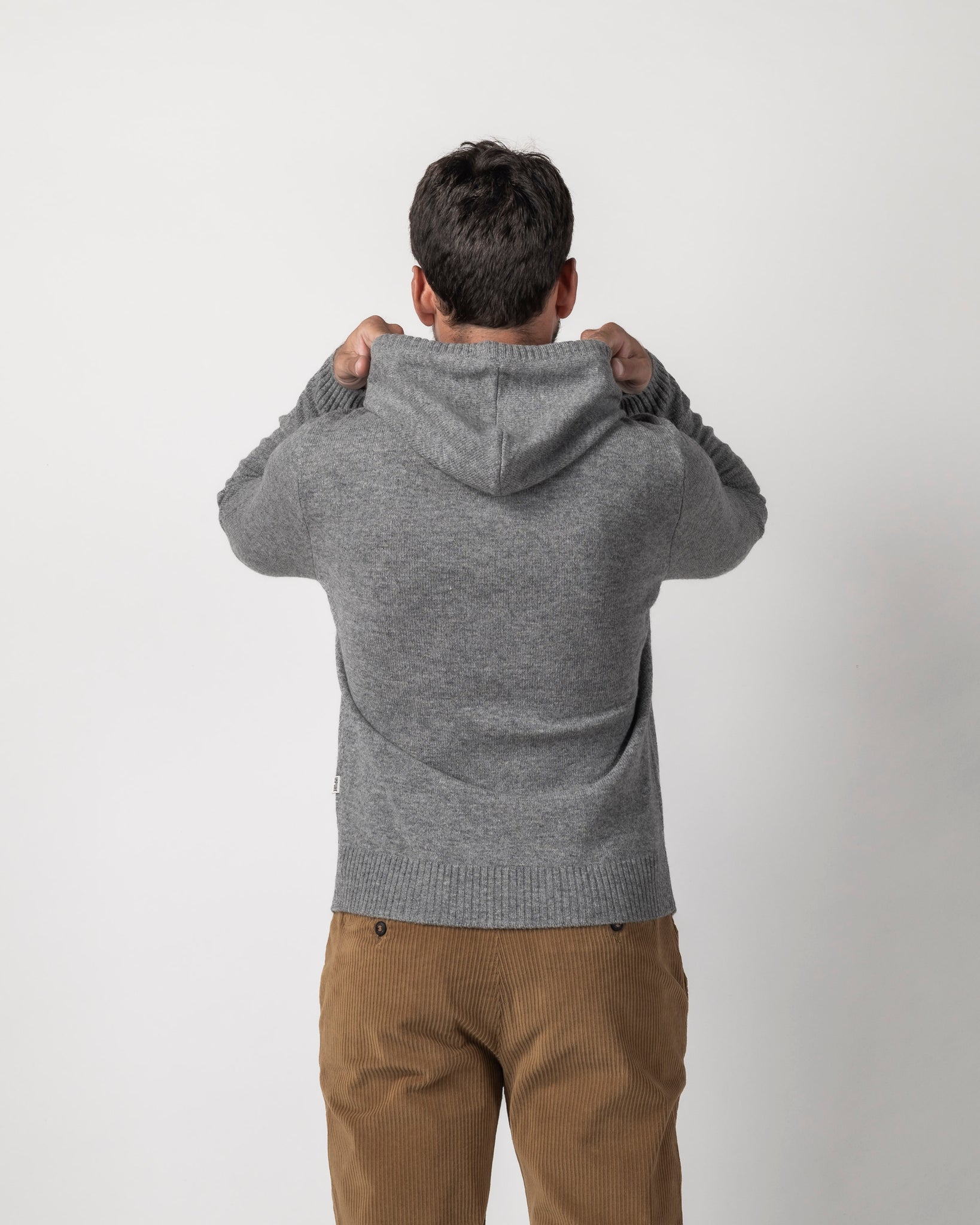 PULLOVER CAPPUCCIO CHIUSO MISTO LANA