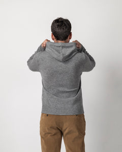 PULLOVER CAPPUCCIO CHIUSO MISTO LANA