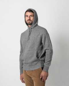 PULLOVER CAPPUCCIO CHIUSO MISTO LANA