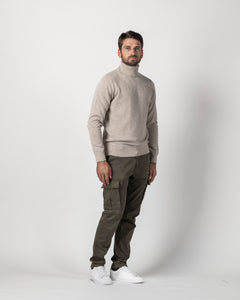 PULLOVER COLLO ALTO BLEND CASHMERE