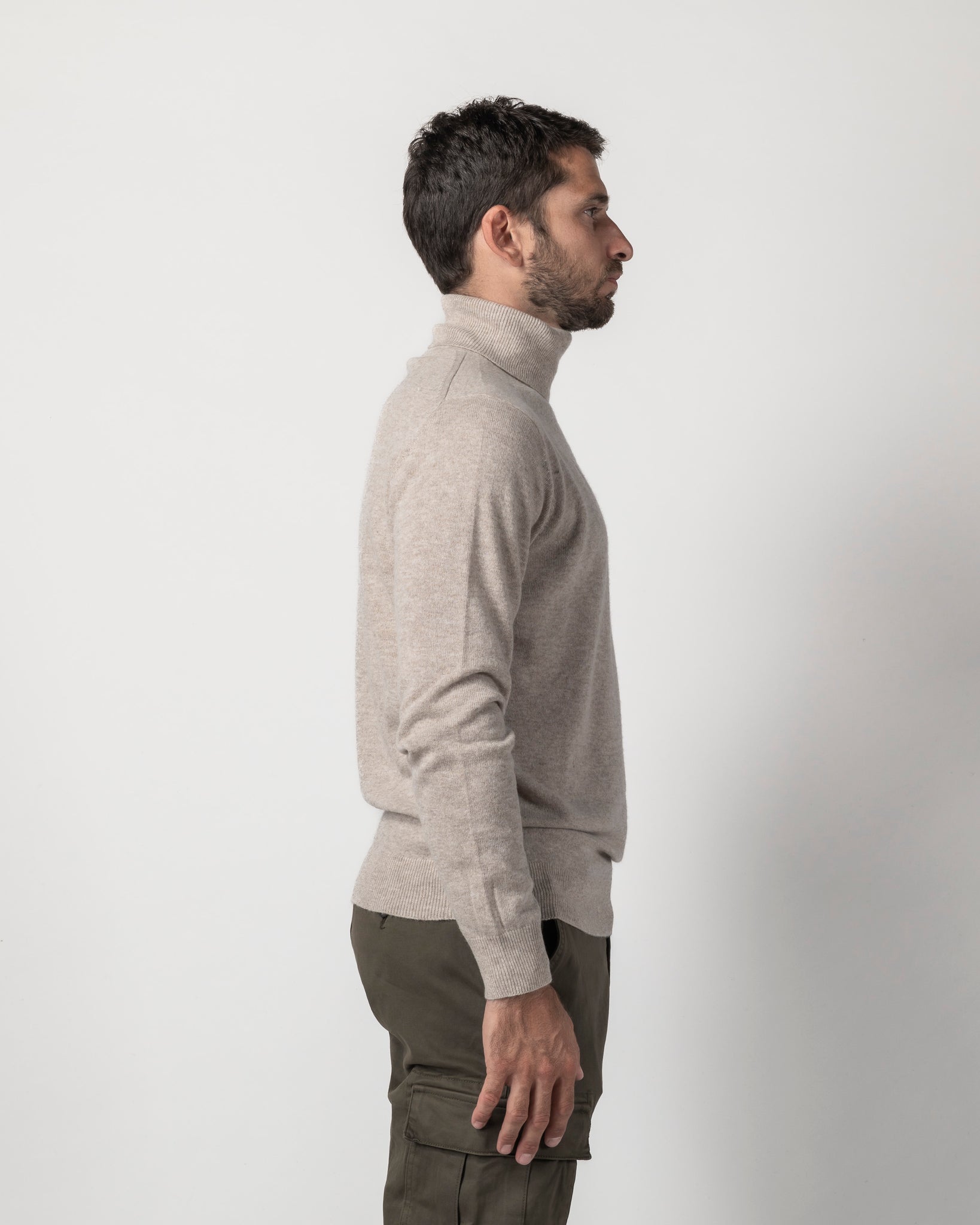 PULLOVER COLLO ALTO BLEND CASHMERE