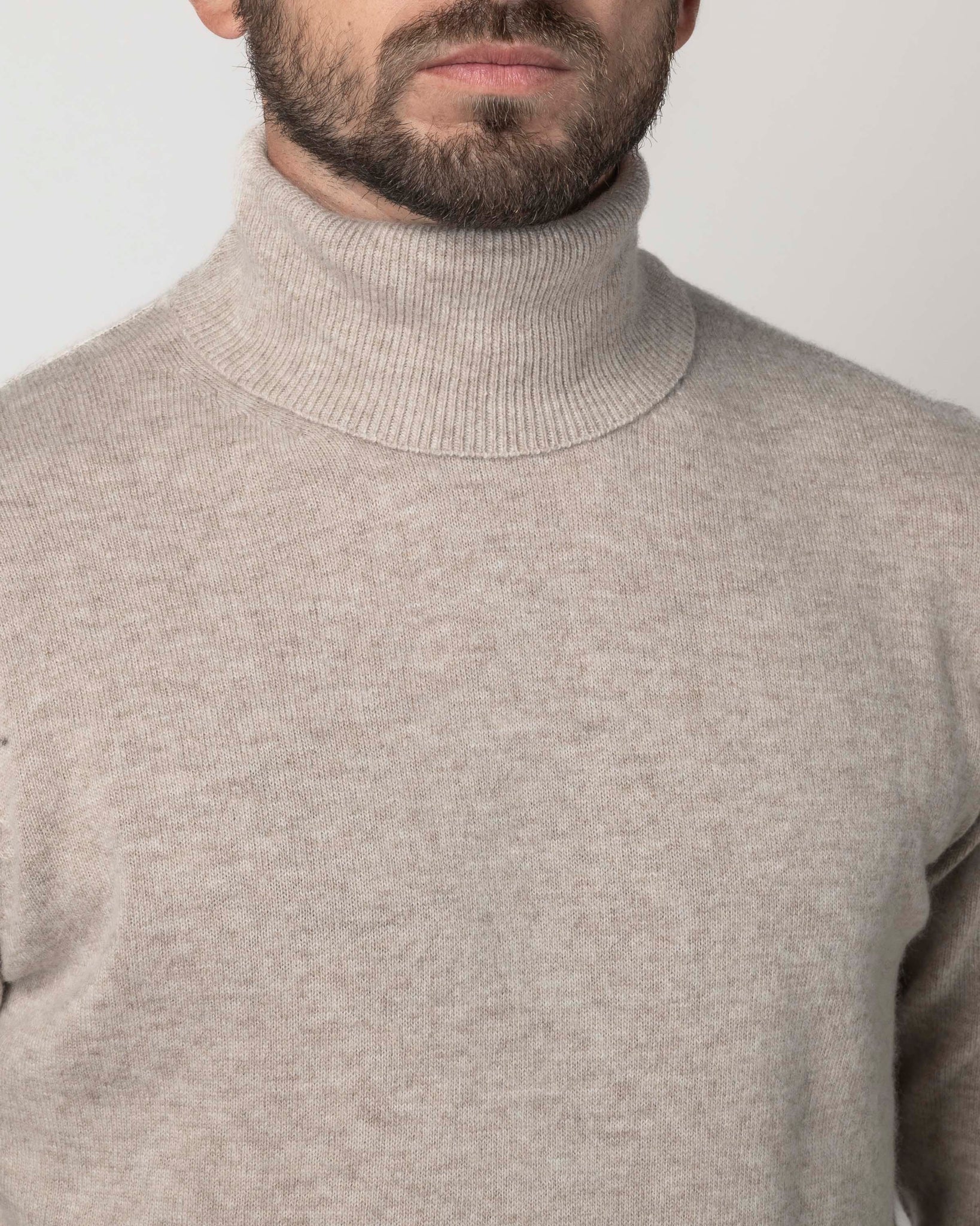 PULLOVER COLLO ALTO BLEND CASHMERE