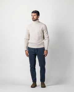 PULLOVER COLLO ALTO IN MOULINE'