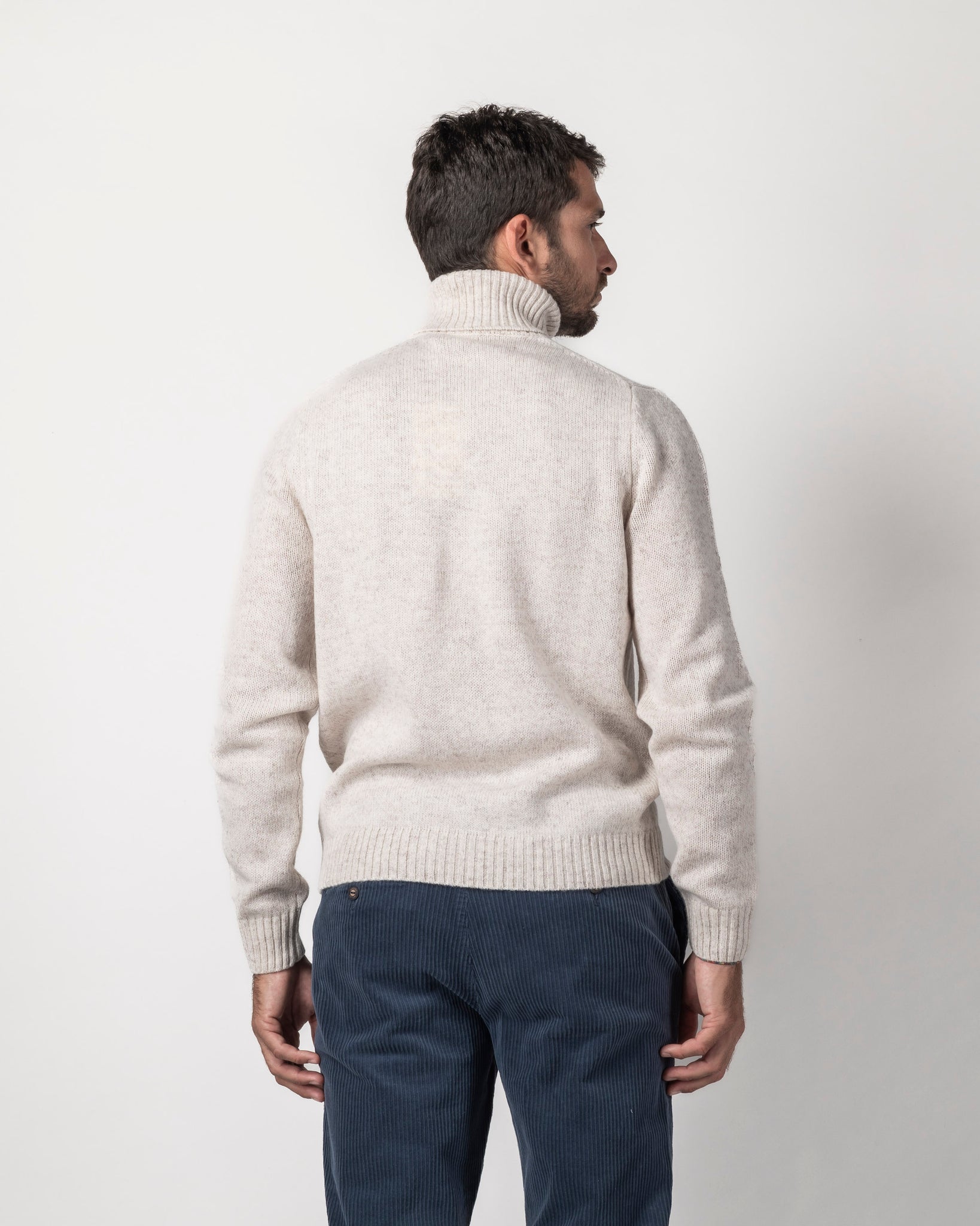 PULLOVER COLLO ALTO IN MOULINE'