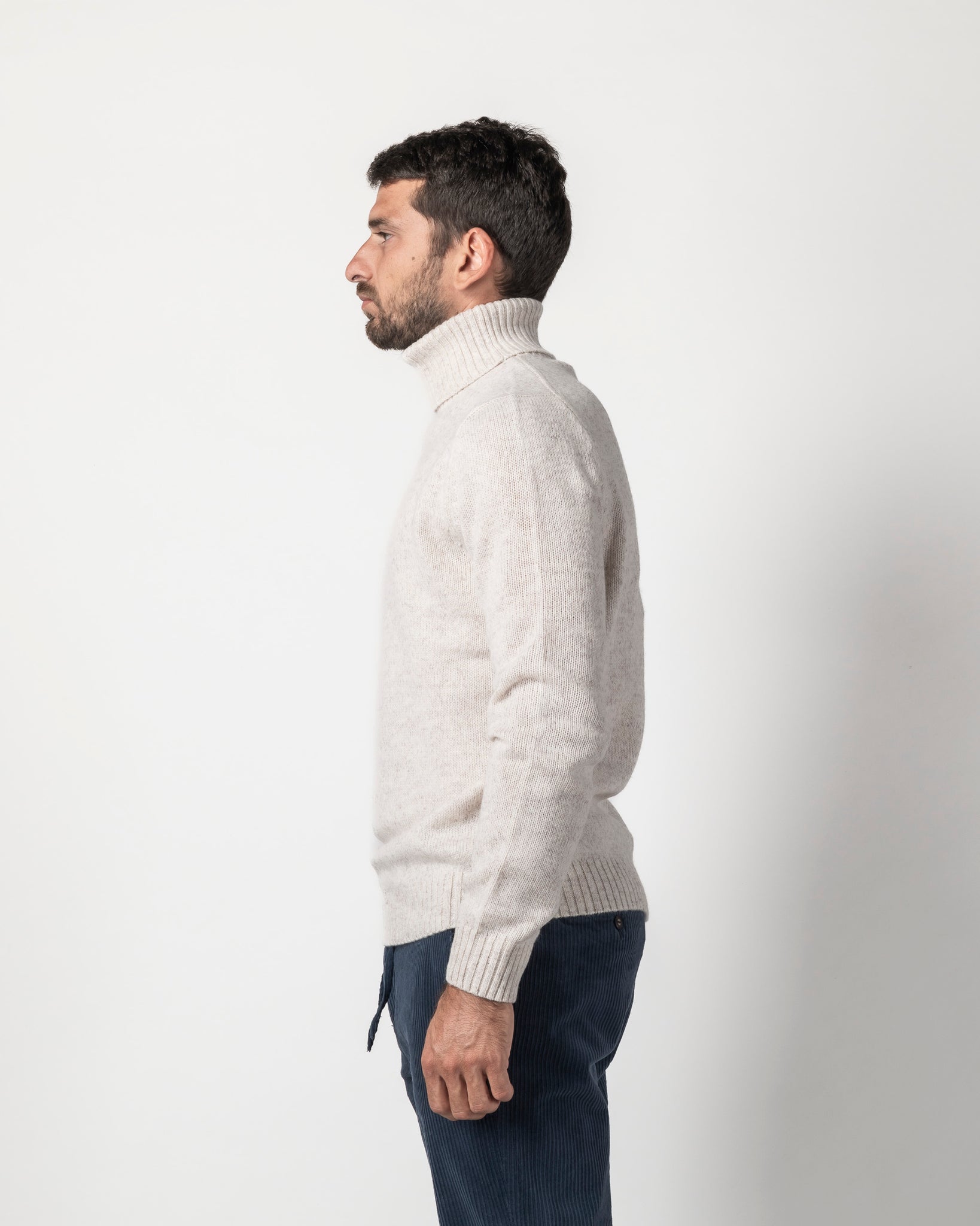 PULLOVER COLLO ALTO IN MOULINE'