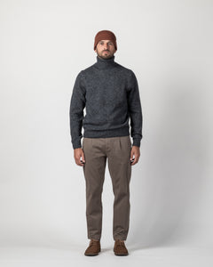 PULLOVER COLLO ALTO IN MOULINE'