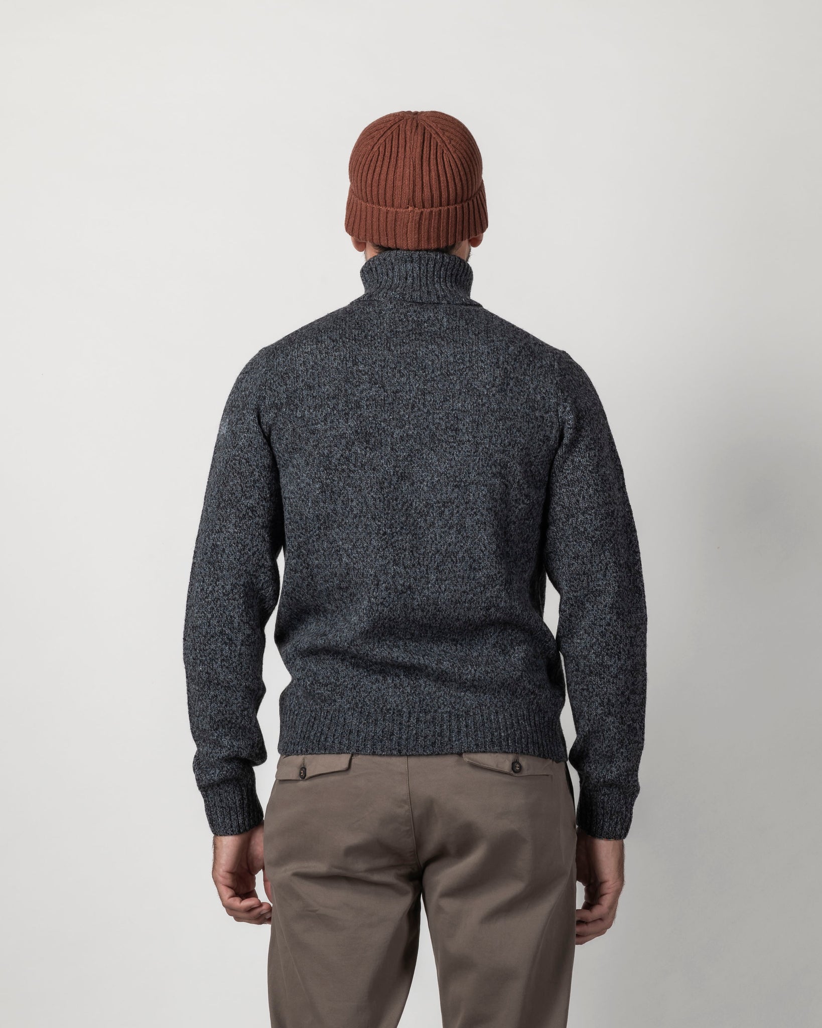 PULLOVER COLLO ALTO IN MOULINE'