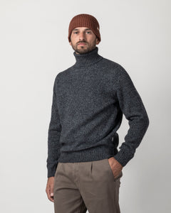 PULLOVER COLLO ALTO IN MOULINE'