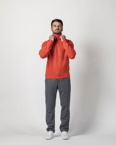 PULLOVER COLLO ALTO IN MOULINE'