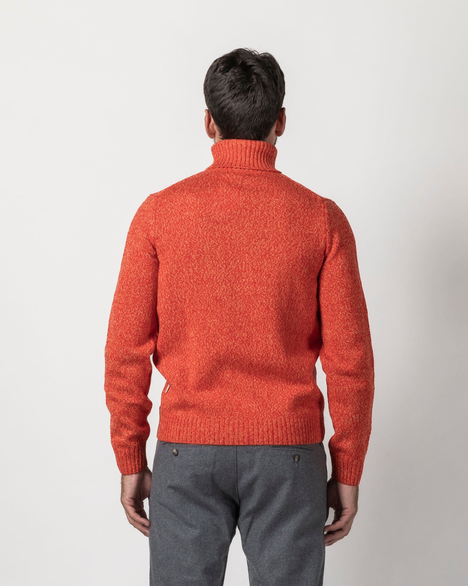 PULLOVER COLLO ALTO IN MOULINE'