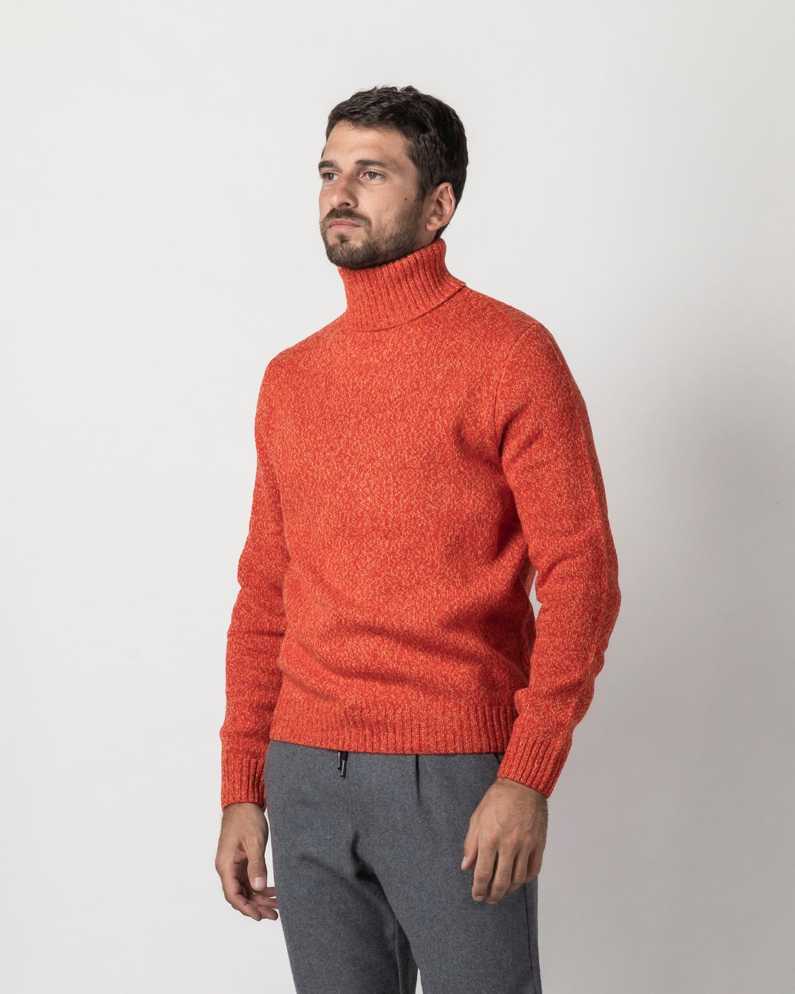 PULLOVER COLLO ALTO IN MOULINE'