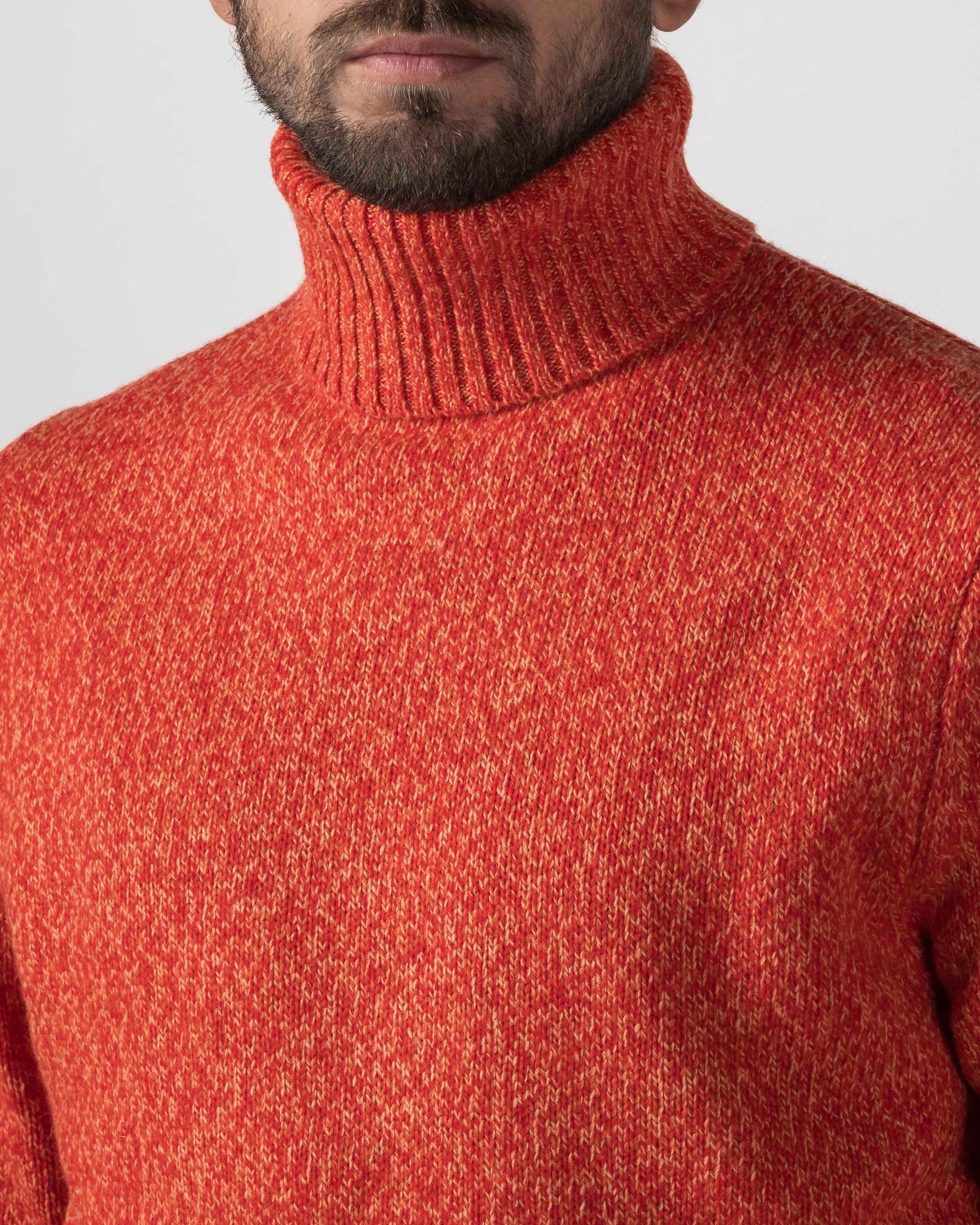 PULLOVER COLLO ALTO IN MOULINE'