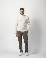 PULLOVER COLLO ALTO FRONTE DISEGNI GEOMETRICI