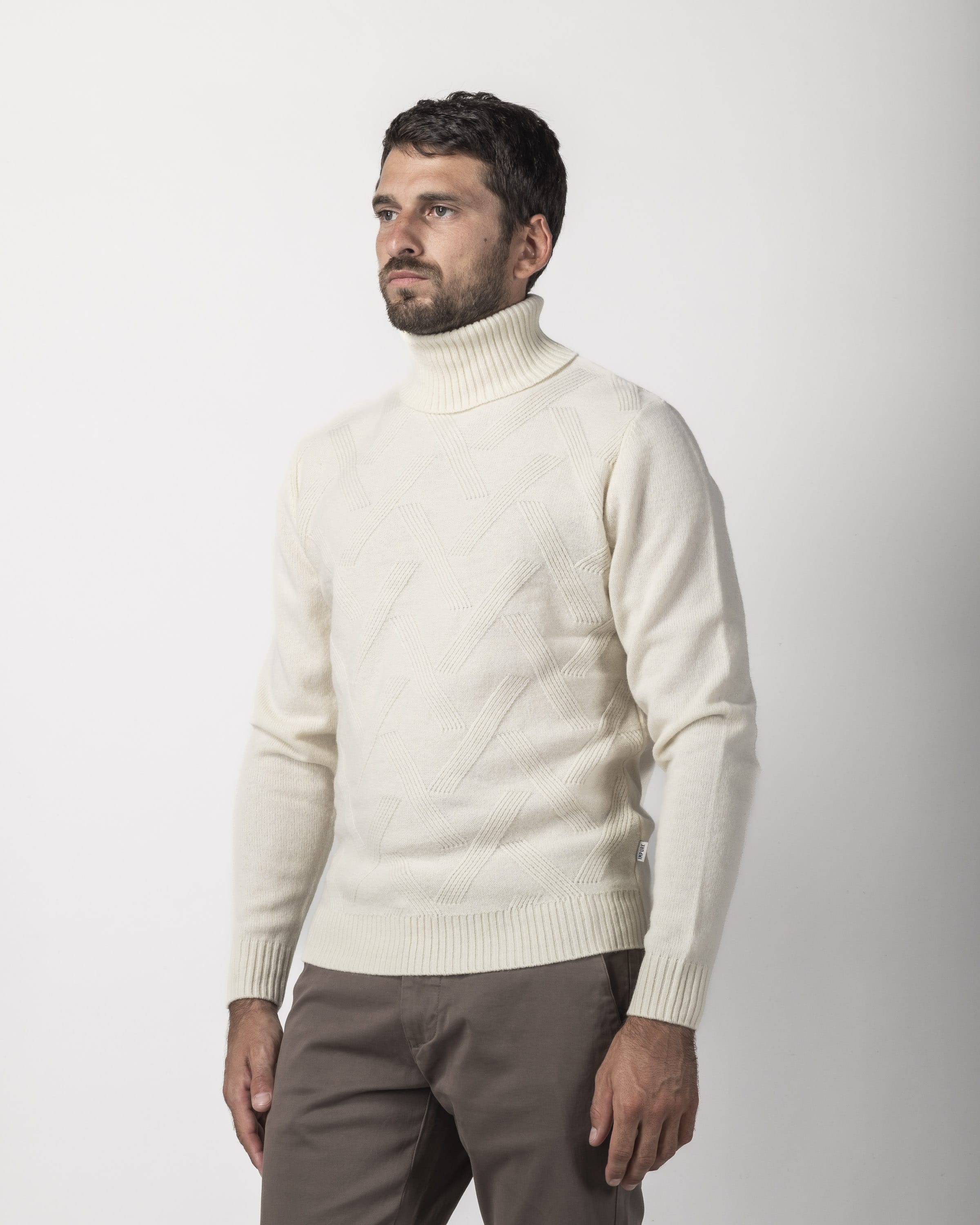 PULLOVER COLLO ALTO FRONTE DISEGNI GEOMETRICI