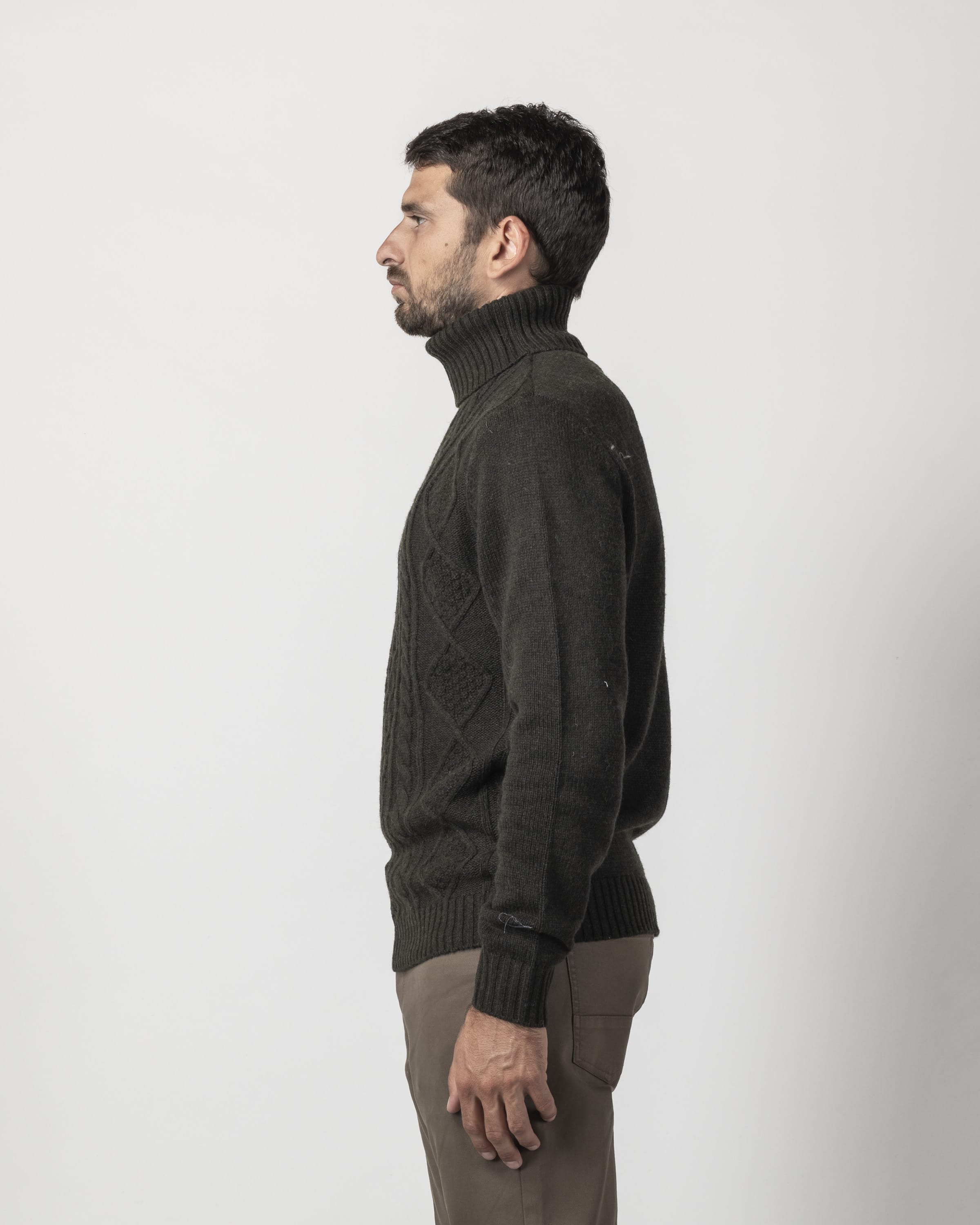 HIGH NECK PULLOVER WITH BRAIDS FRONT