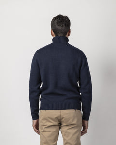 PULLOVER COLLO ALTO FRONTE CON TRECCE