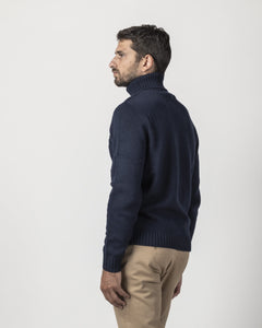 PULLOVER COLLO ALTO FRONTE CON TRECCE