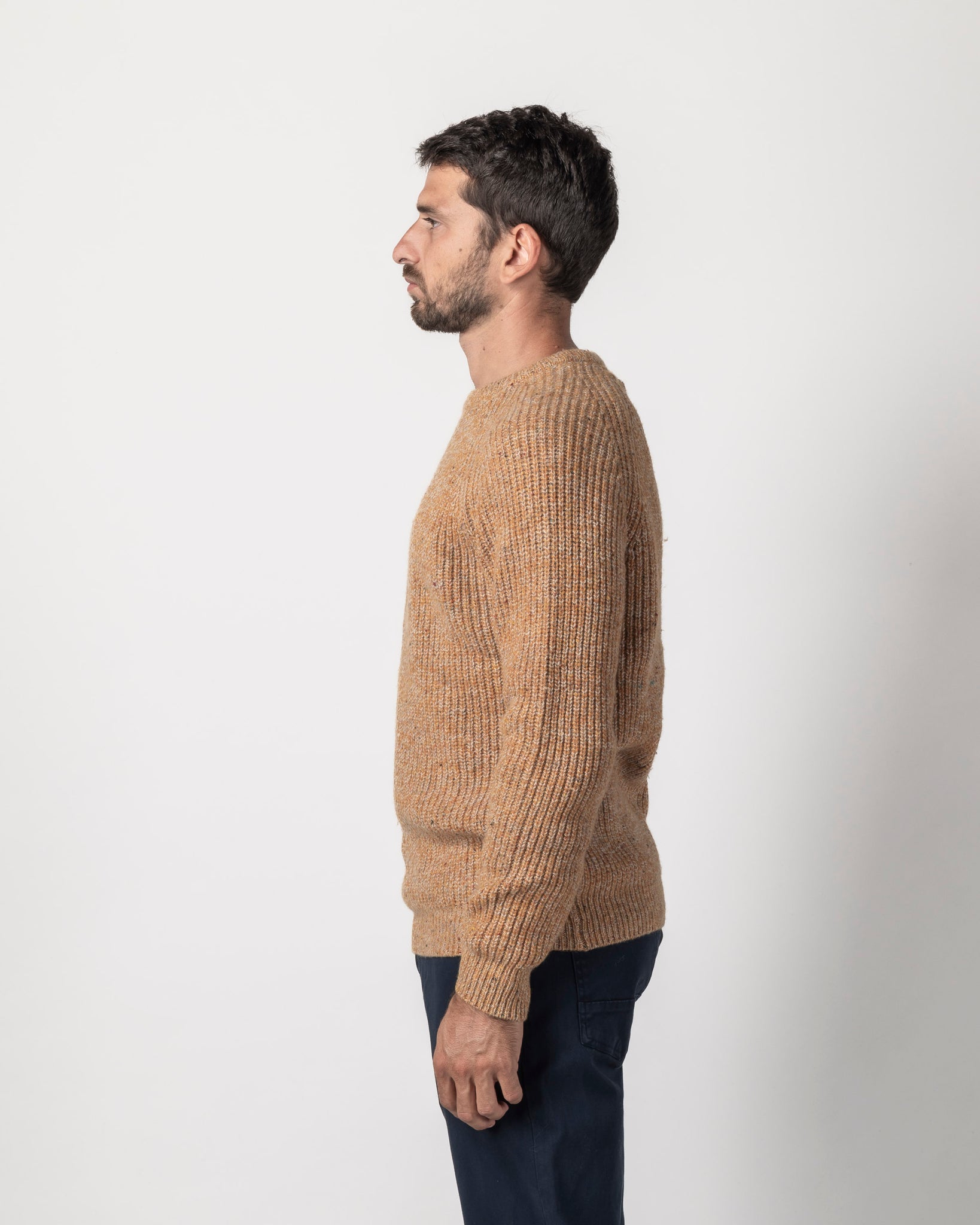 PULLOVER COSTA INGLESE MISTO LANA BOTTONATO