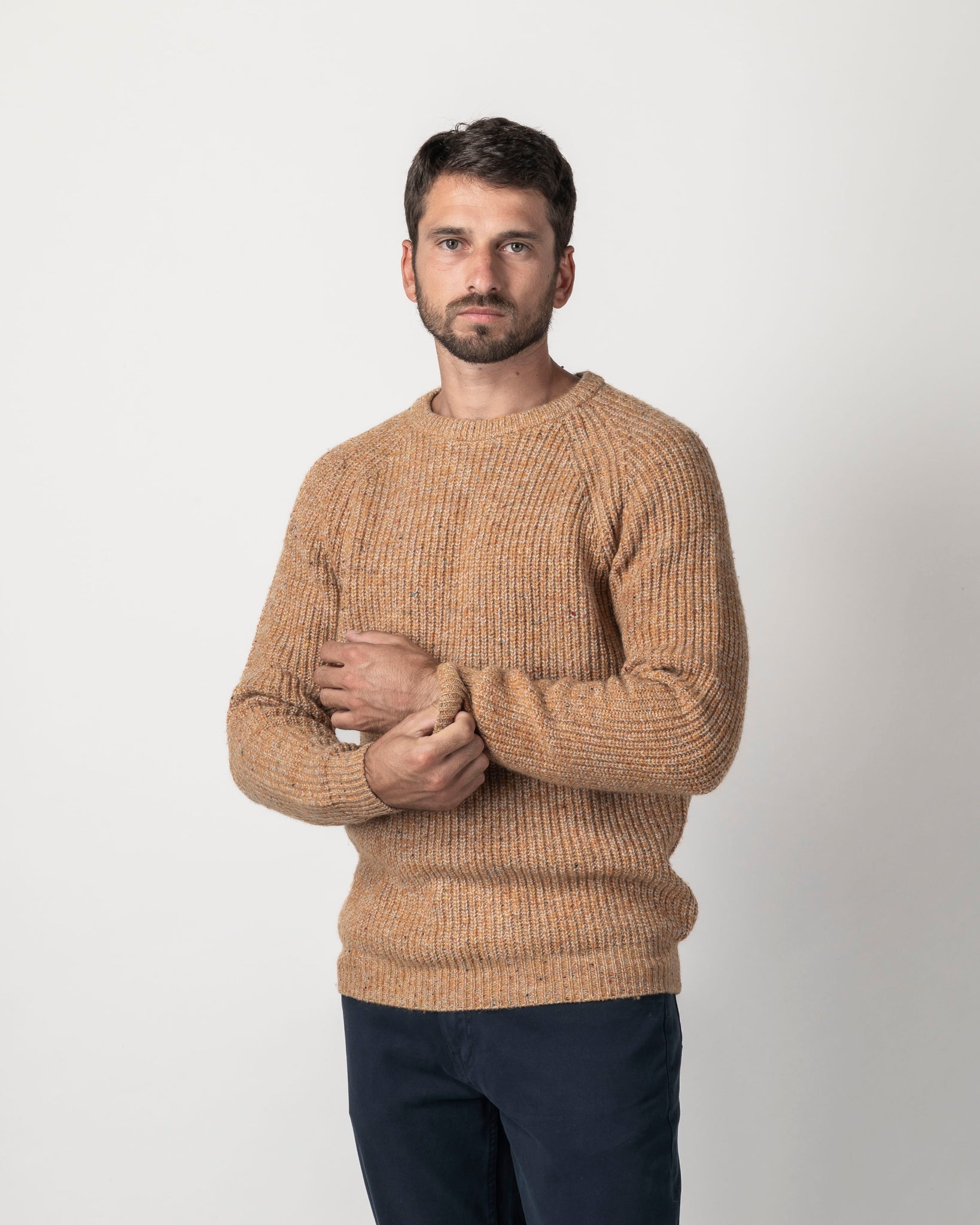 PULLOVER COSTA INGLESE MISTO LANA BOTTONATO