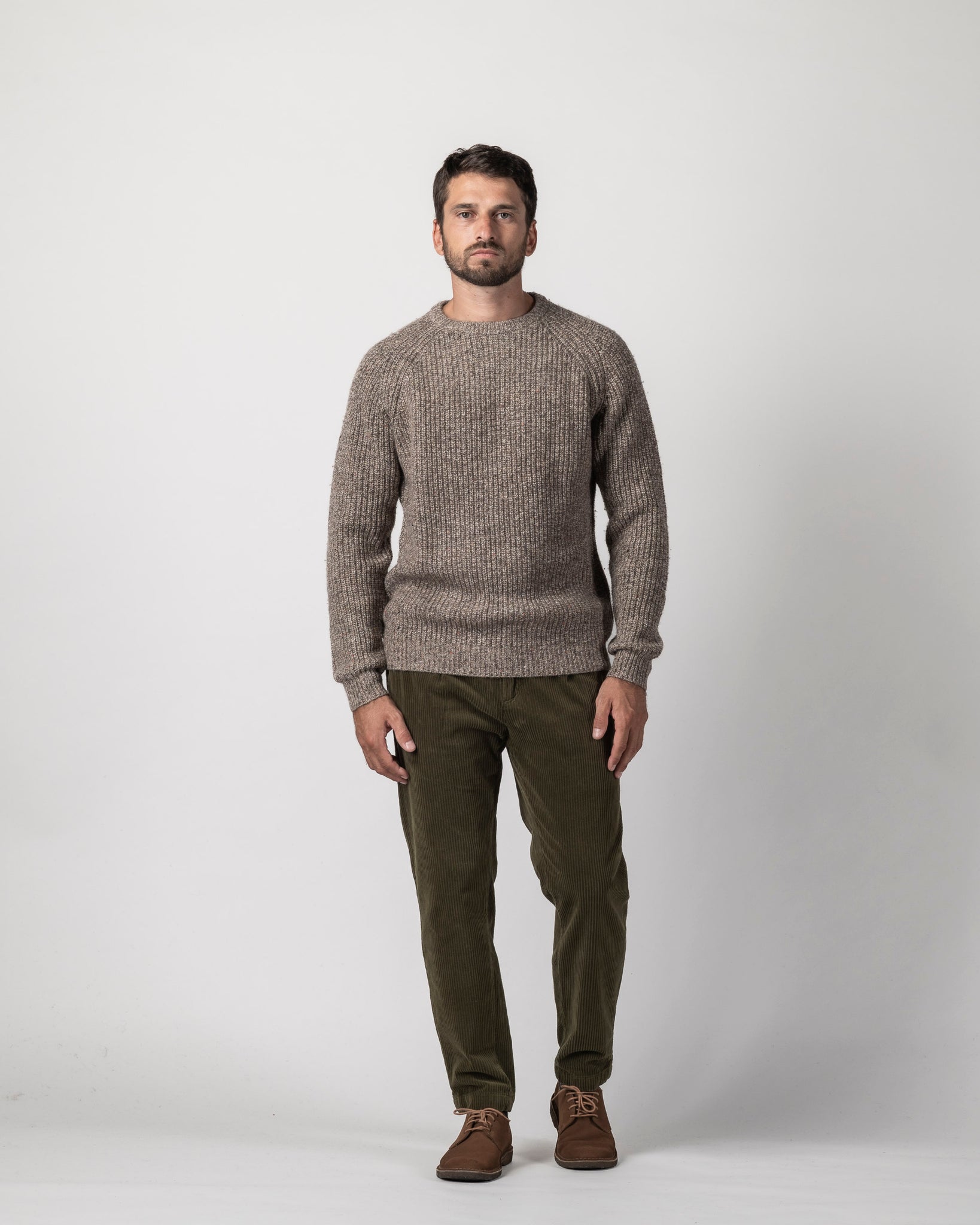 PULLOVER COSTA INGLESE MISTO LANA BOTTONATO