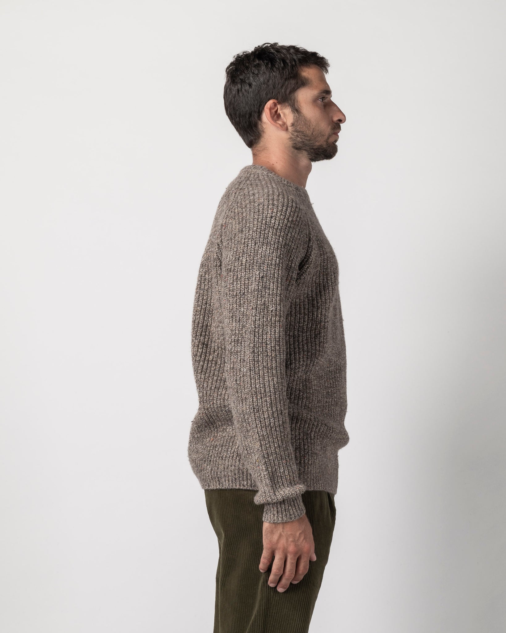PULLOVER COSTA INGLESE MISTO LANA BOTTONATO