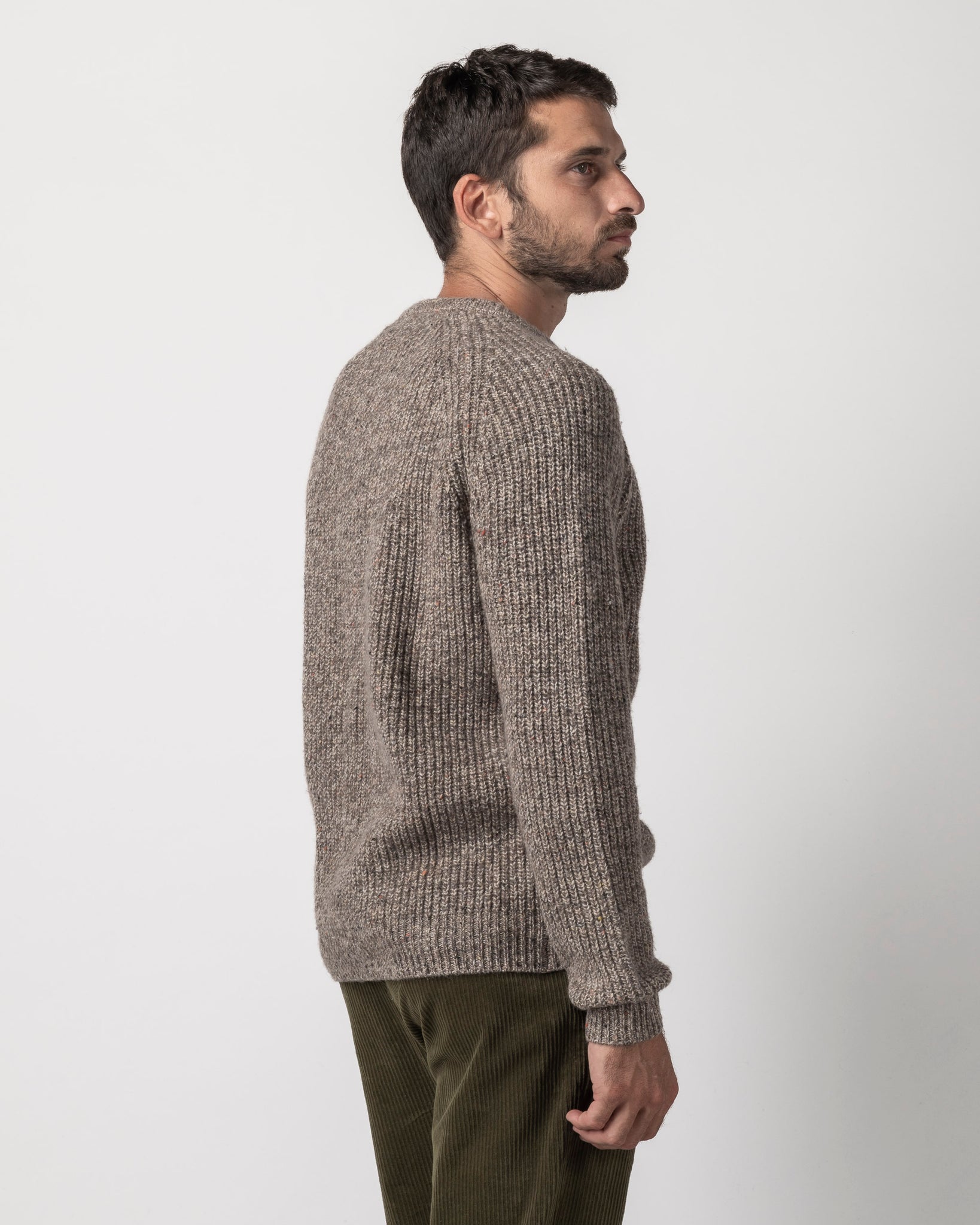 PULLOVER COSTA INGLESE MISTO LANA BOTTONATO