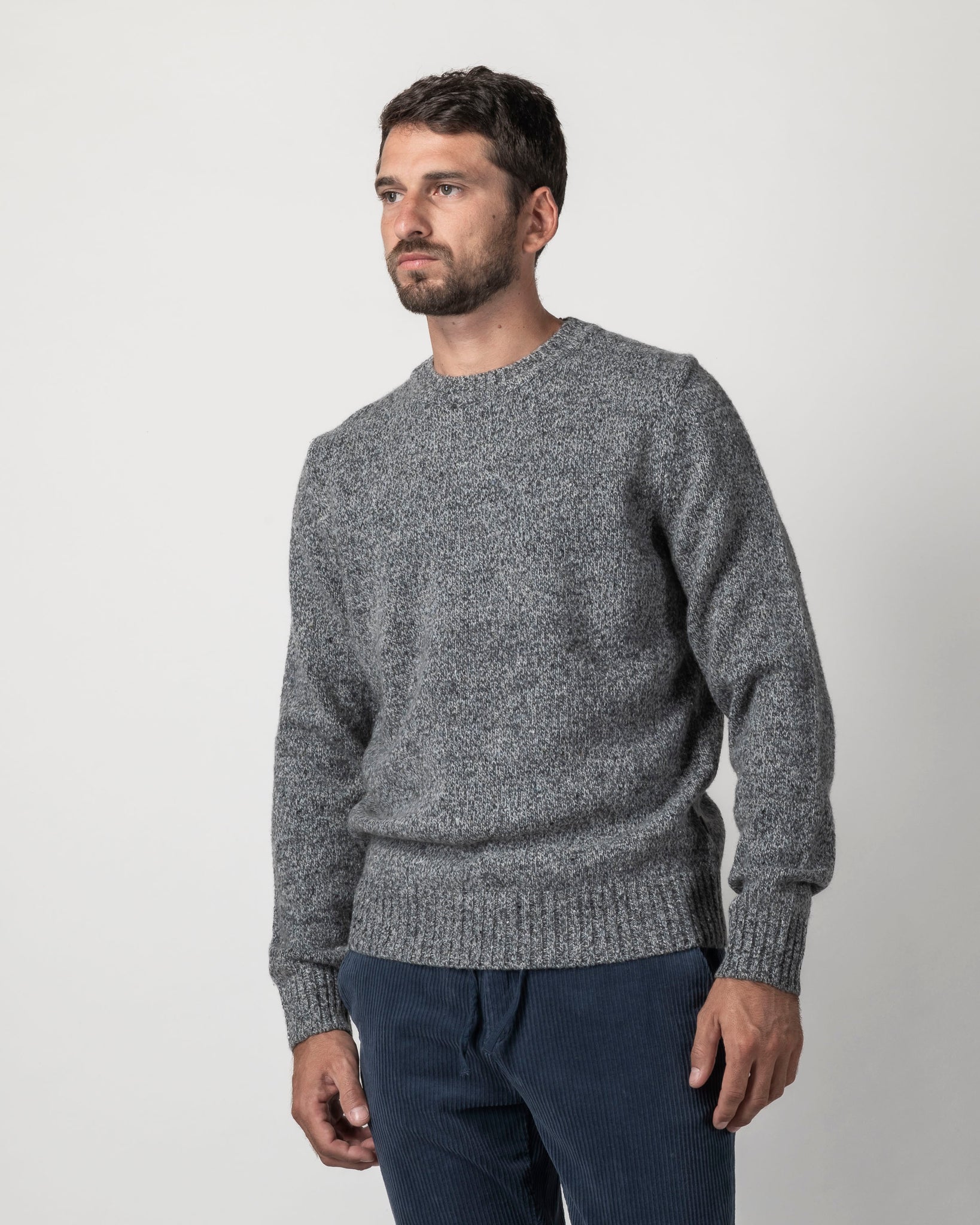 PULLOVER MISTO LANA BOTTONATO