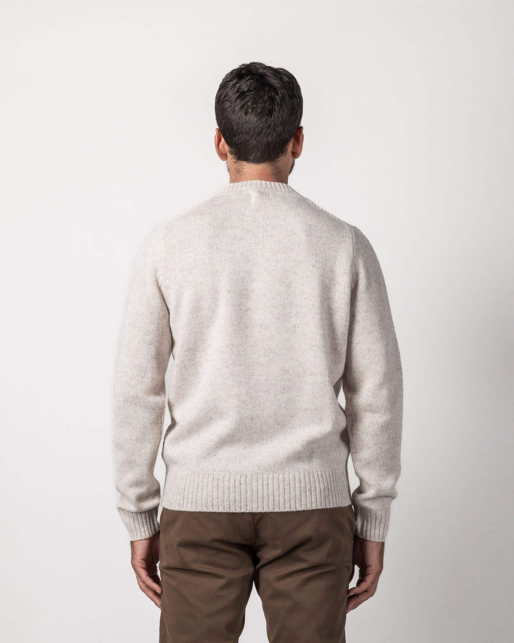 PULLOVER GIROCOLLO IN MOULINE'