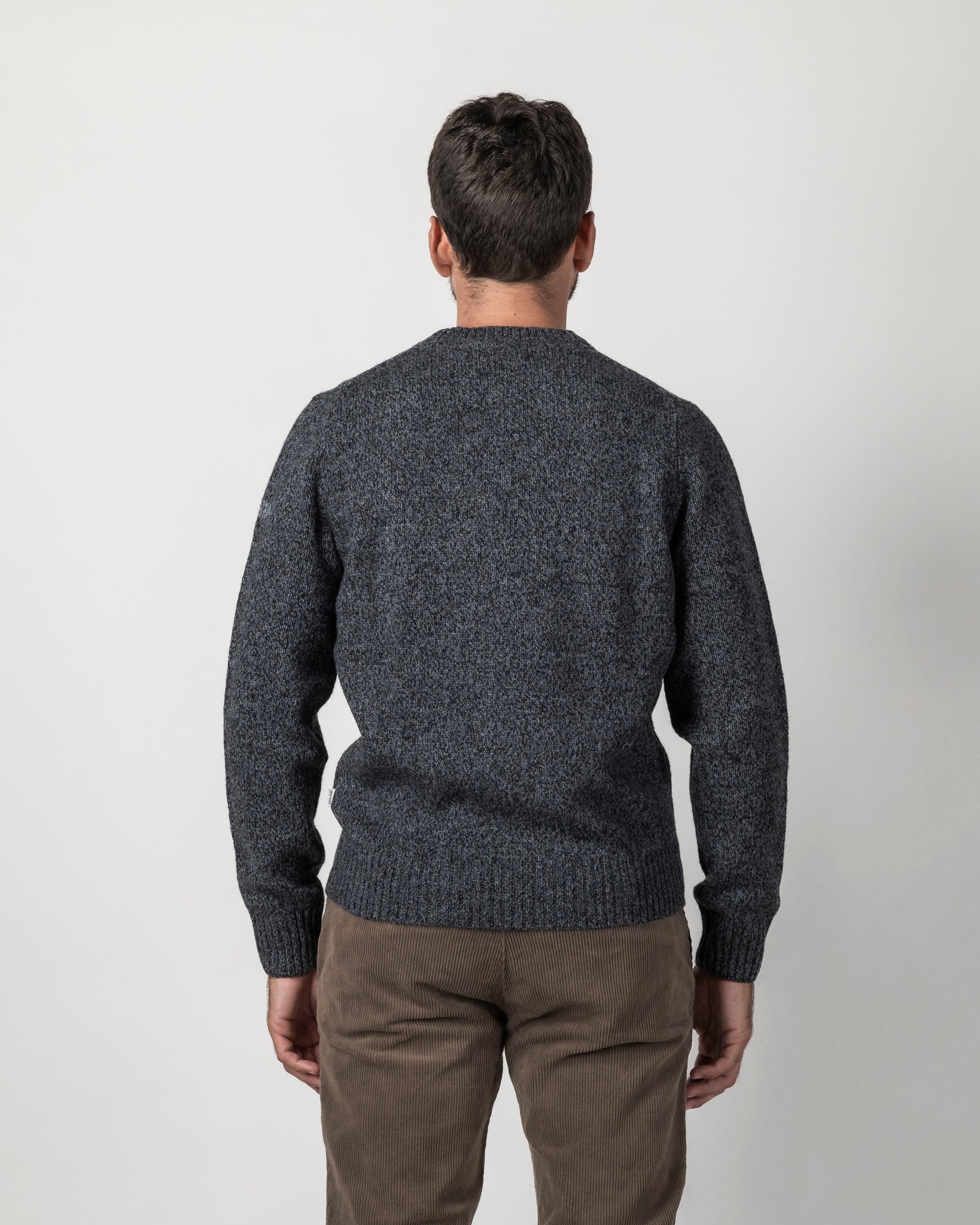 PULLOVER GIROCOLLO IN MOULINE'