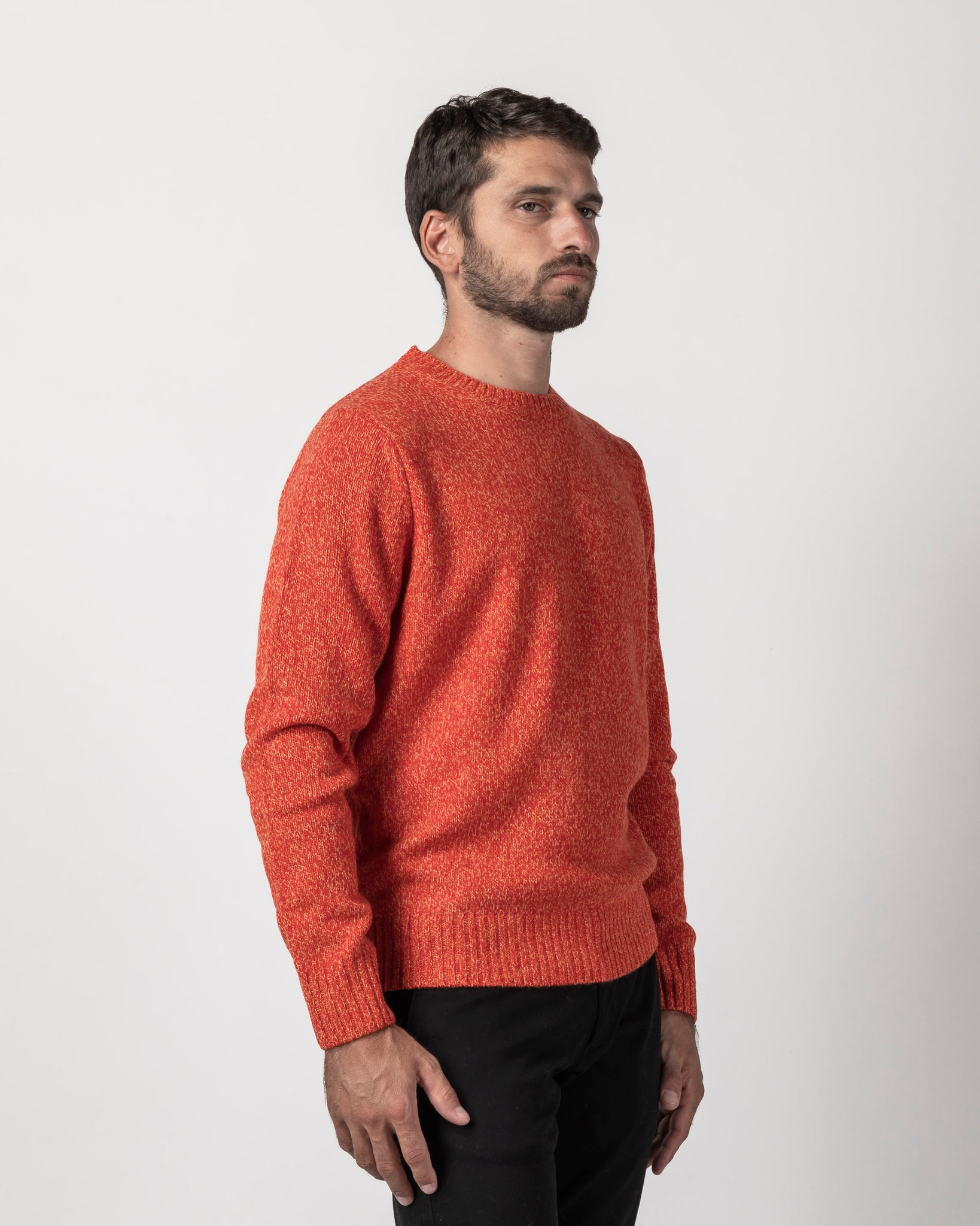 PULLOVER GIROCOLLO IN MOULINE'