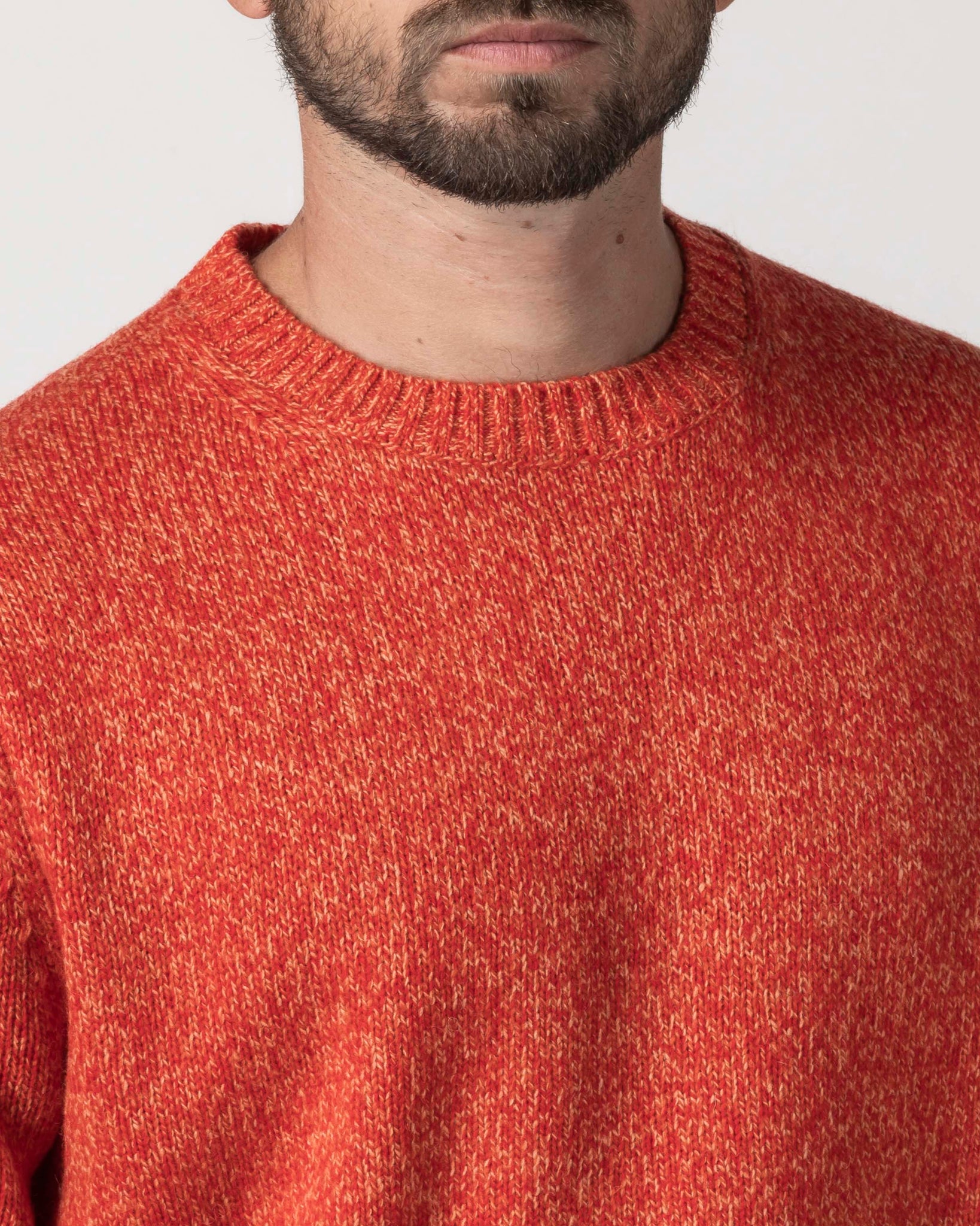 PULLOVER GIROCOLLO IN MOULINE'