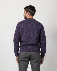 PULLOVER GIROCOLLO IN MOULINE'